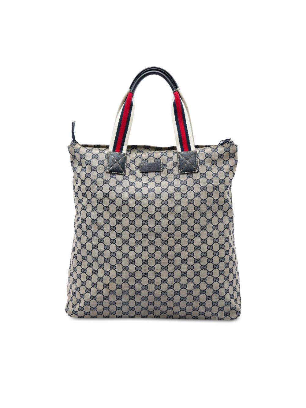 Gucci Web Strap Shopper Gg Canvas Tall #375916G77B